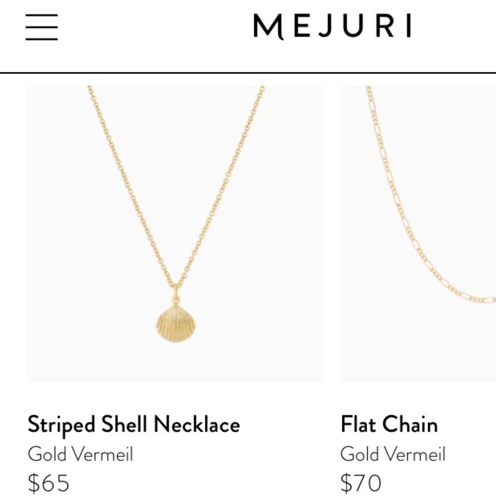 ISO-Mejuri Seashell Necklace Gold Vermeil